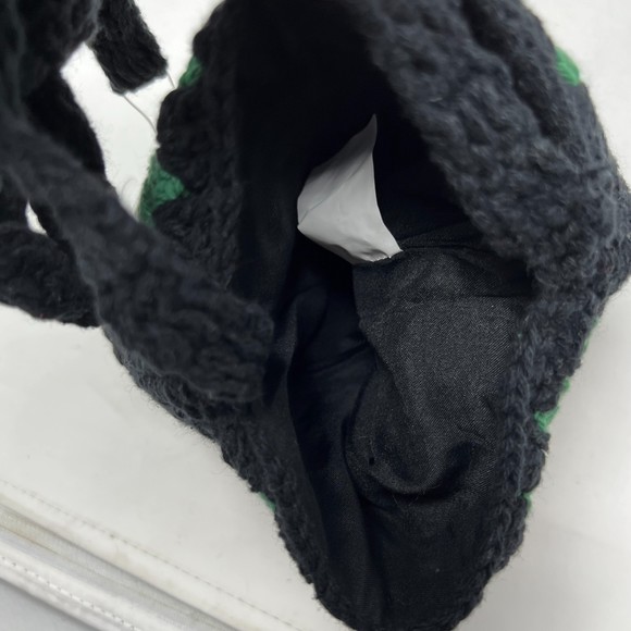 New purse crossbody festival crochet Boho Vibe Open Top Bag Black - Picture 8 of 9